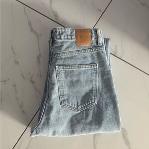 Zara Light Blue Straight Jeans